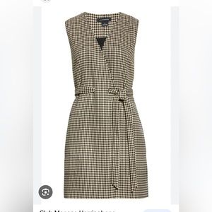 Club Monaco Herringbone Pattern Faux Wrap Dress
